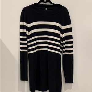 Black striped free people cotton dress